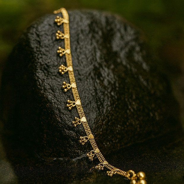 Stunning Gold Look Chain Anklets - ANK - 1121