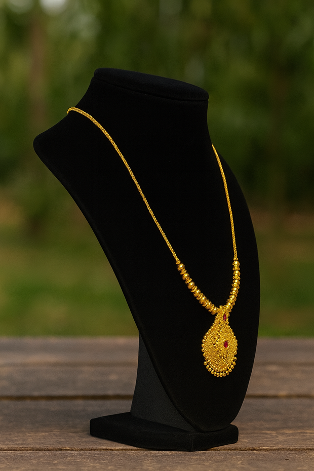 Pendant Necklace with Small Balls - PNE - 1114