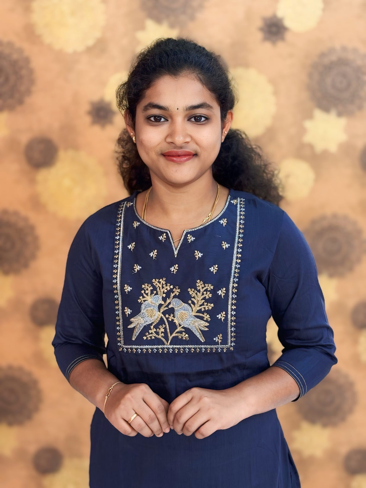 Embroidery Silk Cotton Kurtis - 0005