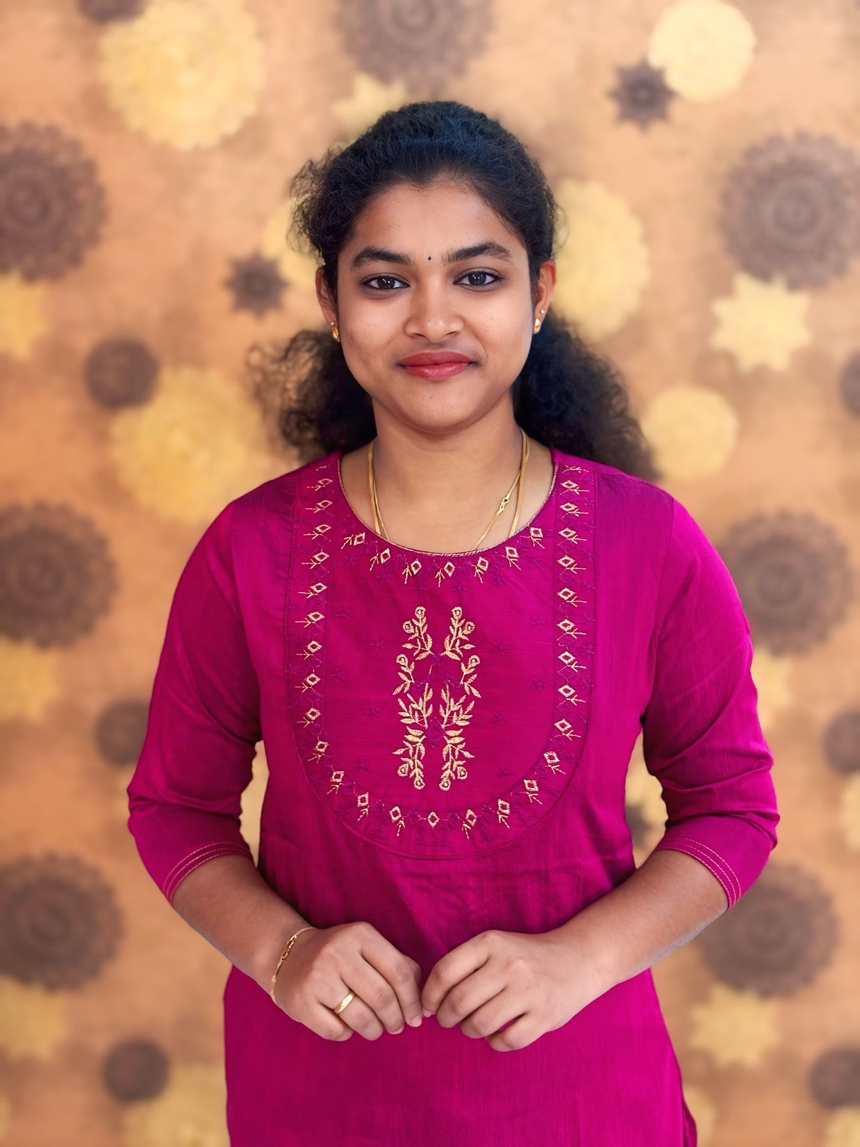 Embroidery Silk Cotton Kurtis - 0001