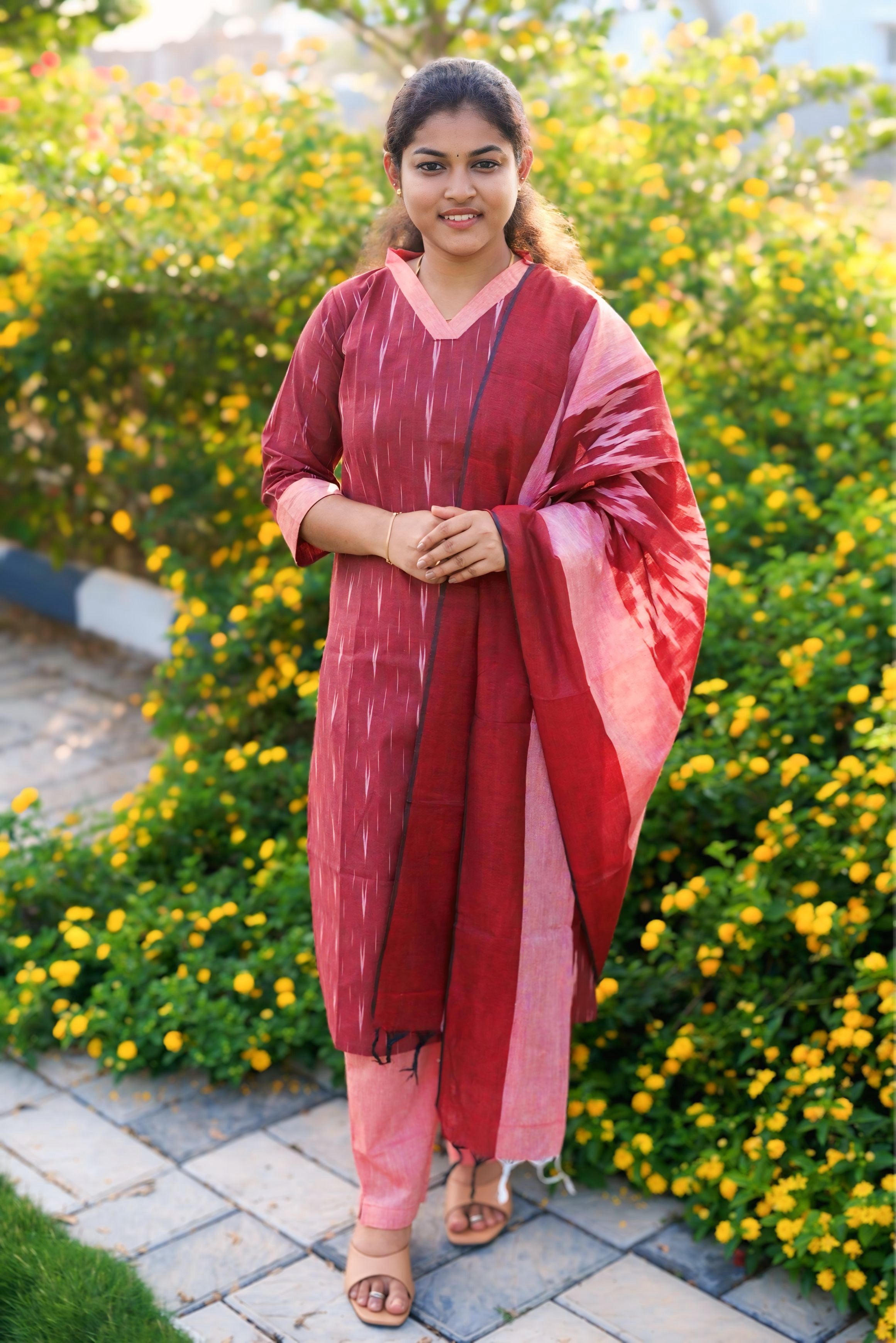 Handloom Ikkat Cotton Sets - HIC 1112