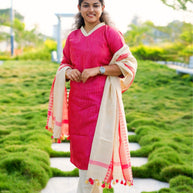 Khadi Silk Kurti & Dupatta - KSK 1112