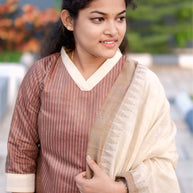 Khadi Silk Kurti & Dupatta - KSK 1114