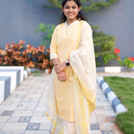 Khadi Silk Kurti & Dupatta - KSK 1111