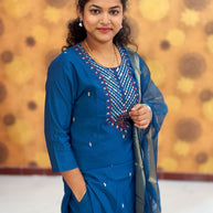 Premium Roman Silk Set with Lining and Dupatta - PRS 1122