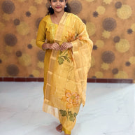 Premium Roman Silk Set with Lining and Dupatta - PRS 1121