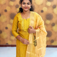 Premium Roman Silk Set with Lining and Dupatta - PRS 1121