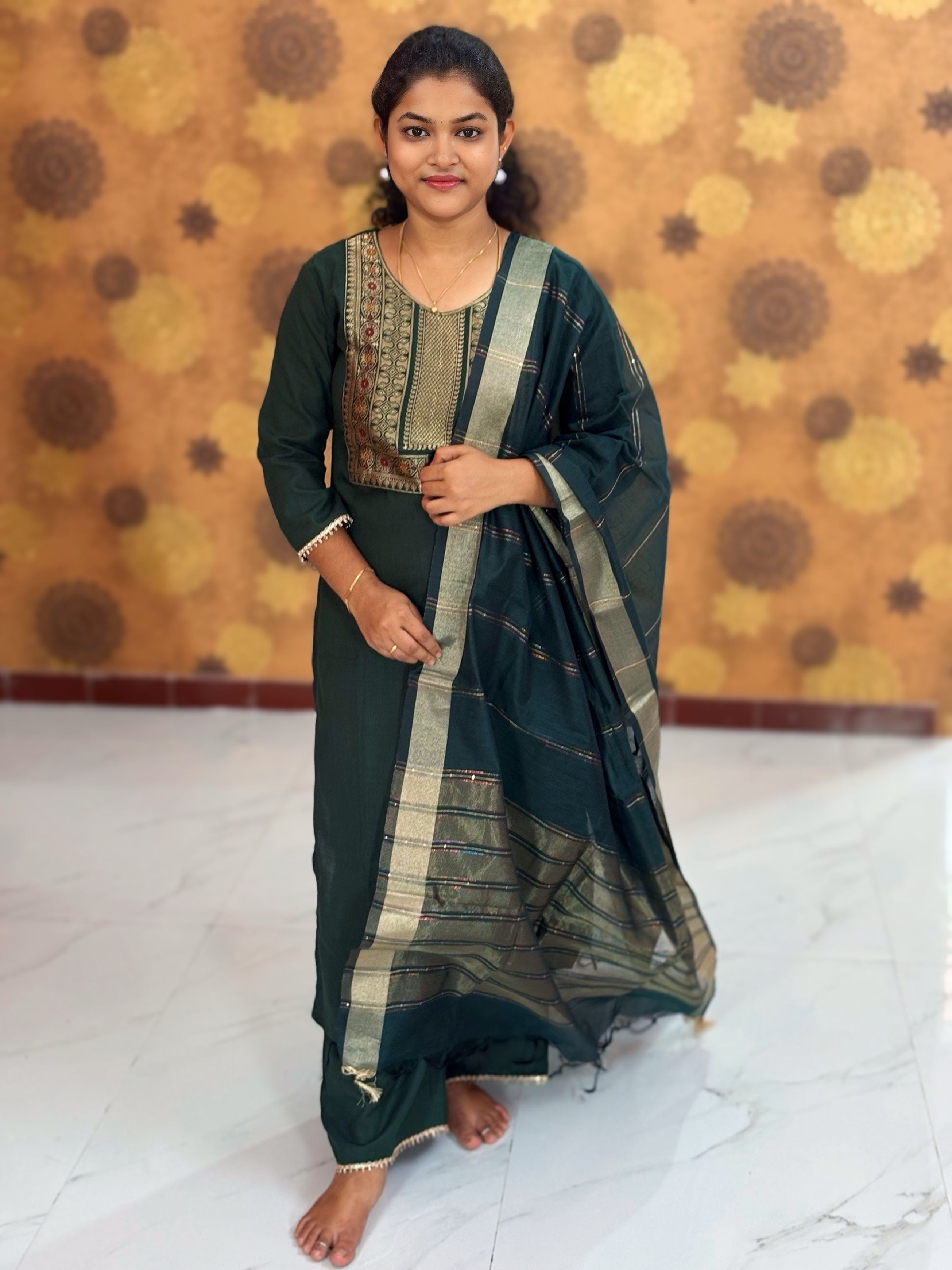 Kurta Palazzo set With Dupatta - PSD 1118