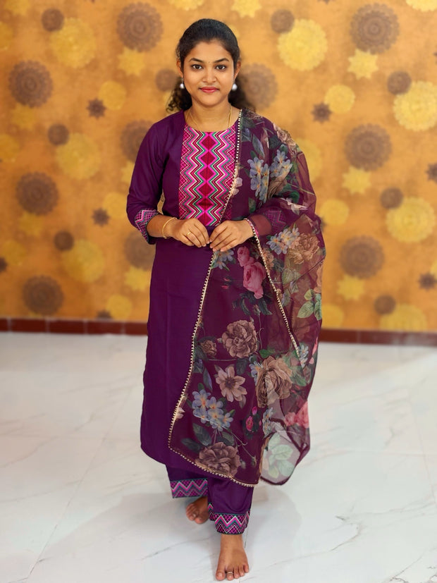 Kurta Palazzo set With Dupatta - PSD 1115