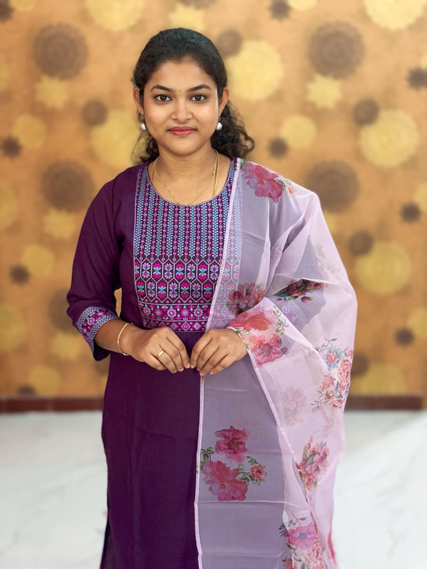 Kurta Palazzo set With Dupatta - PSD 1112