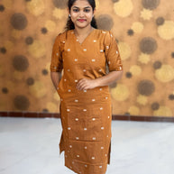 Silk Cotton Kurti with Lining - SCK 0001