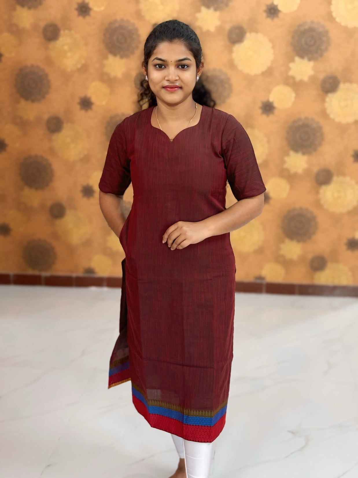 Silk Cotton Kurti with Lining - SCK 0003