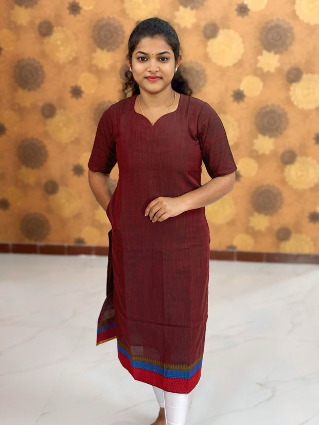 Silk Cotton Kurti with Lining - SCK 0003