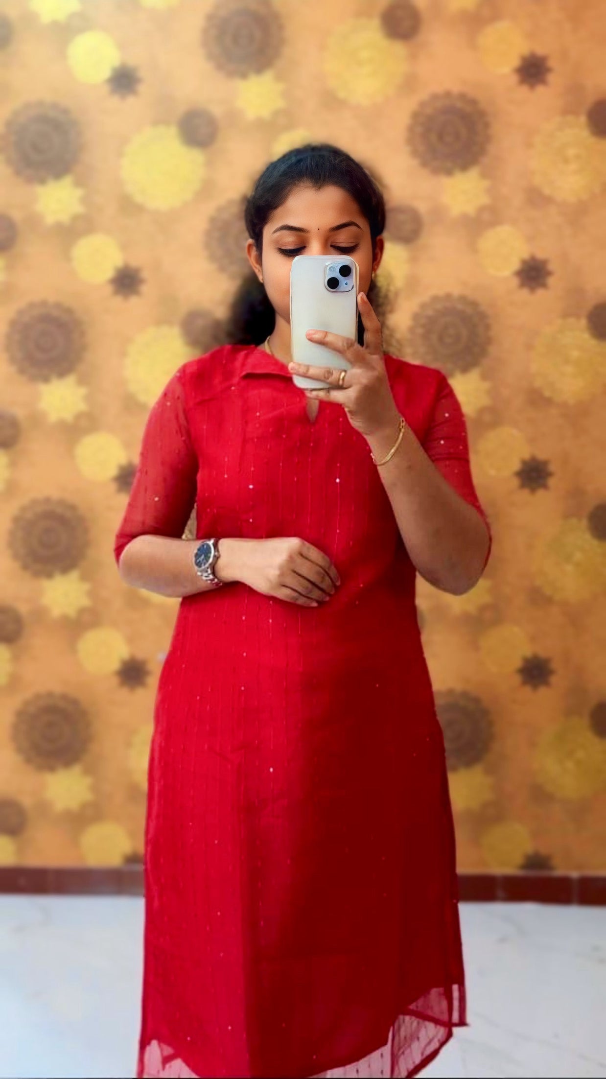 Organza Kurti Sequence with Lining - OSK 1121