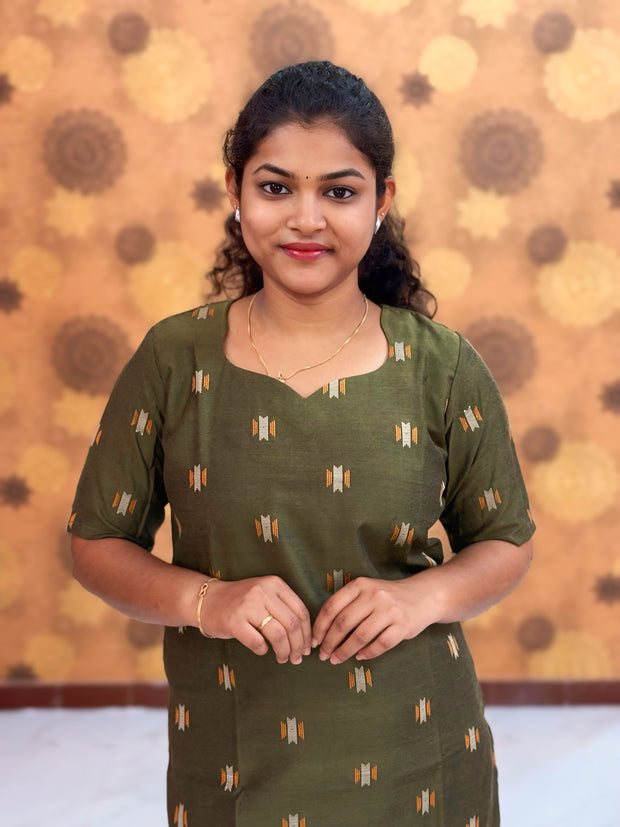 Silk Cotton Kurti with Lining - SCK 0004