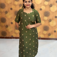 Silk Cotton Kurti with Lining - SCK 0004