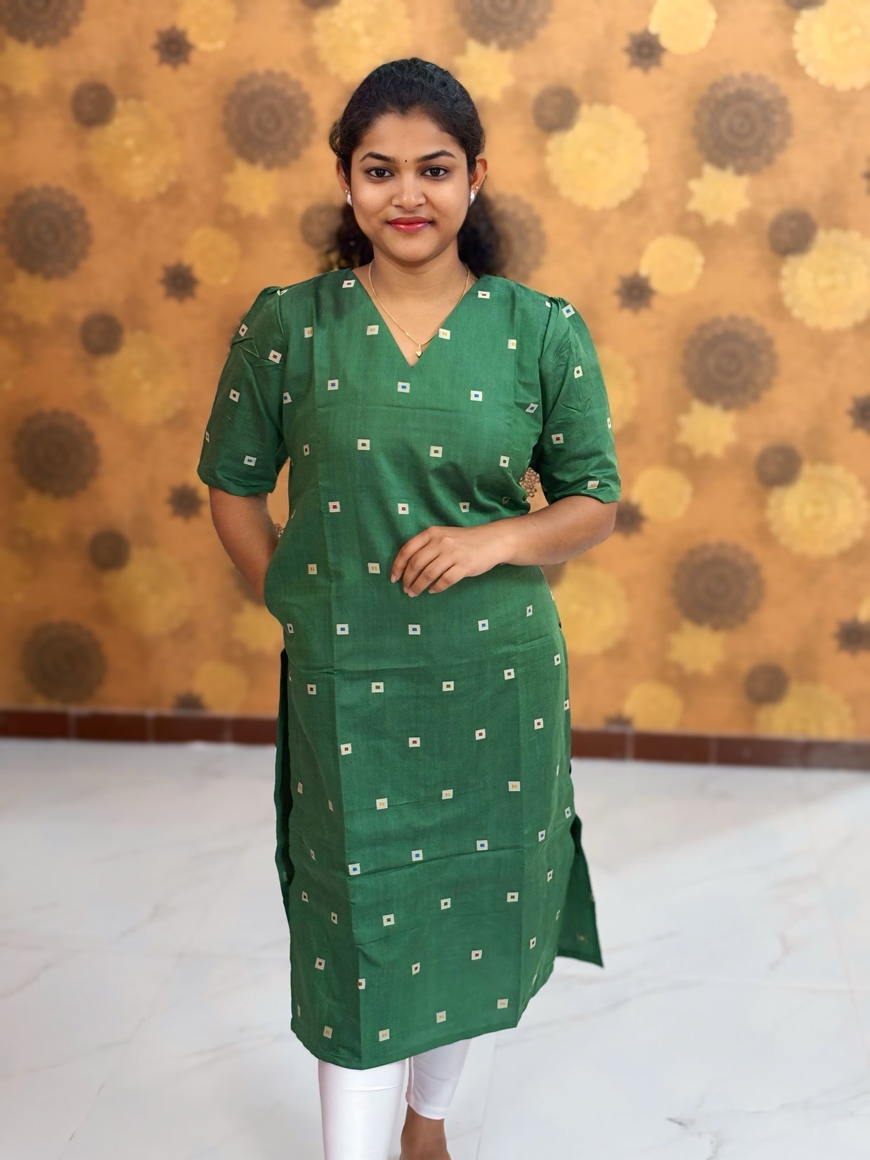 Silk Cotton Kurti with Lining - SCK 0006