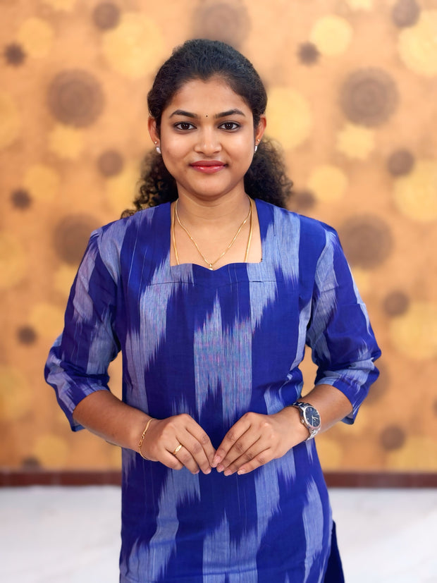 Handloom Ikkat Cotton with Lining - HIK 0010