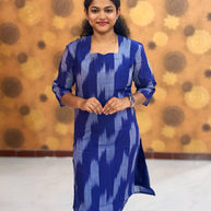 Handloom Ikkat Cotton with Lining - HIK 0010