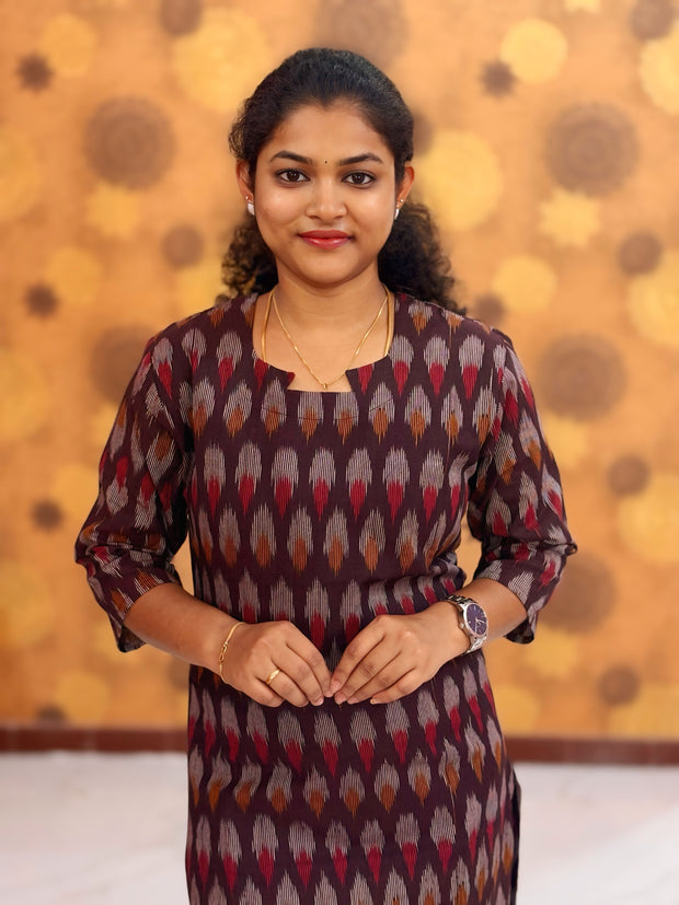 Handloom Ikkat Cotton with Lining - HIK 0009