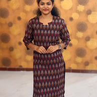 Handloom Ikkat Cotton with Lining - HIK 0009