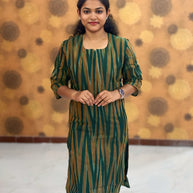 Handloom Ikkat Cotton with Lining - HIK 0008