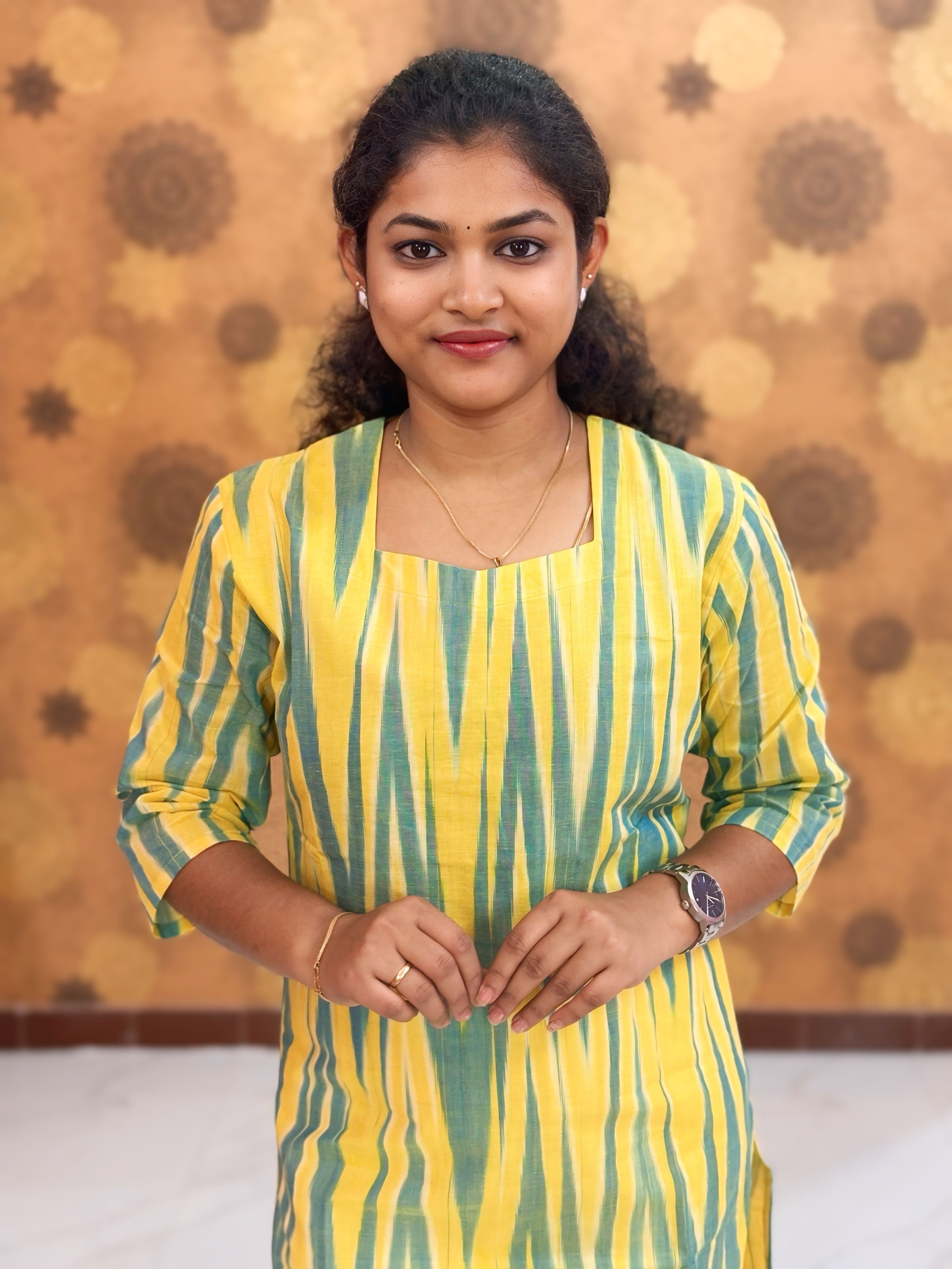 Handloom Ikkat Cotton with Lining - HIK 0006