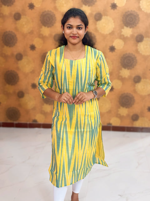 Handloom Ikkat Cotton with Lining - HIK 0006