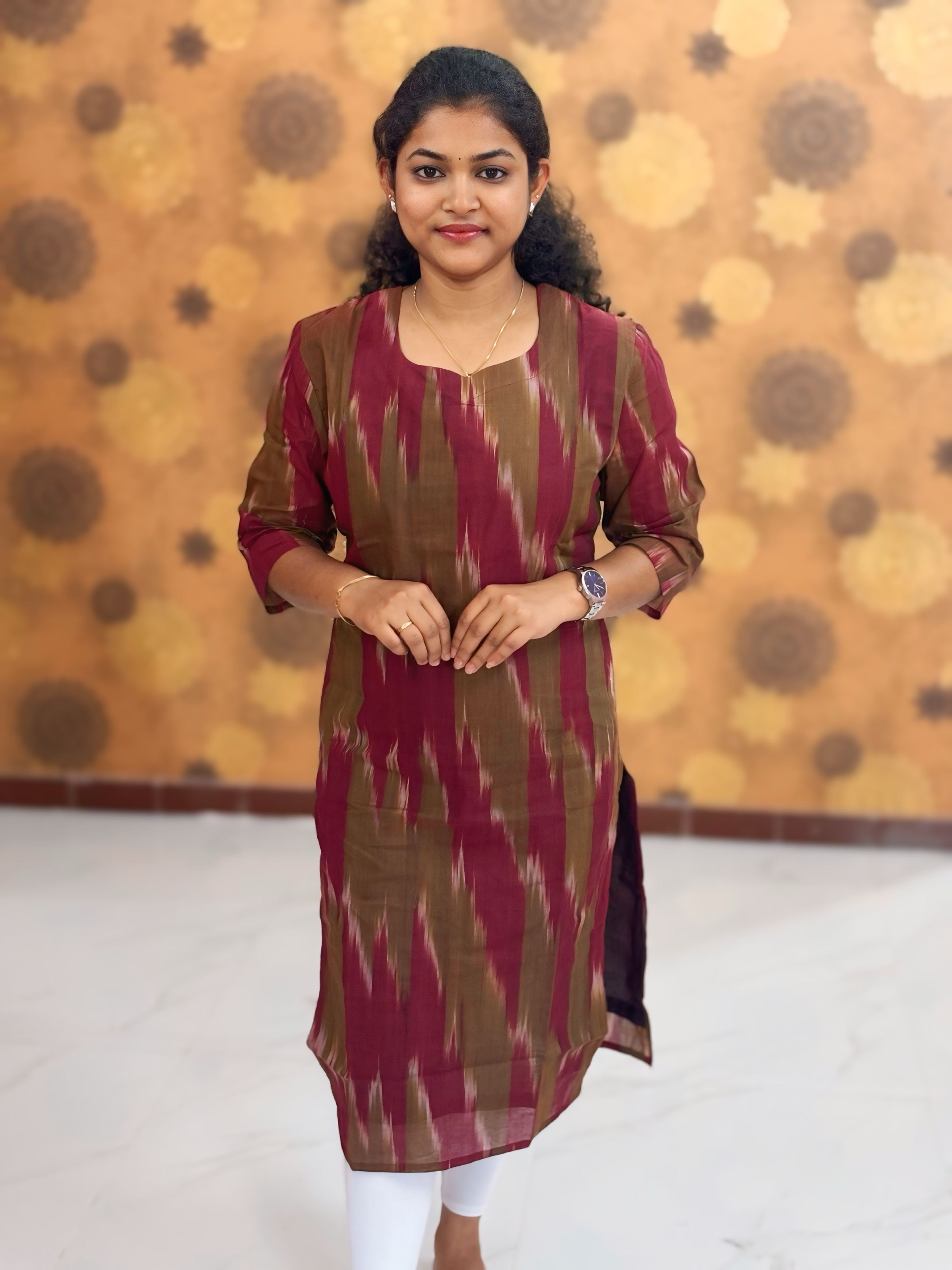 Handloom Ikkat Cotton with Lining - HIK 0005