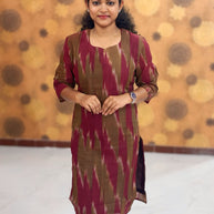 Handloom Ikkat Cotton with Lining - HIK 0005