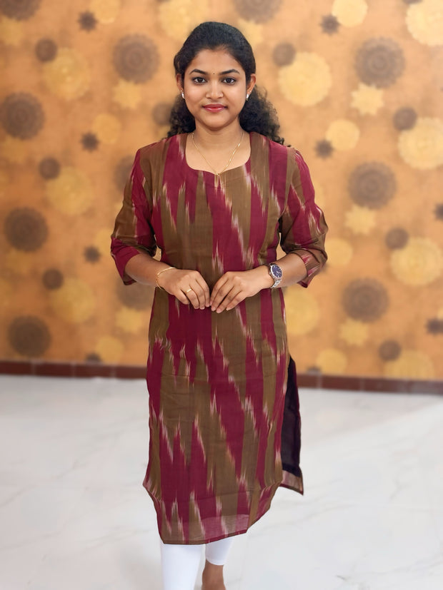 Handloom Ikkat Cotton with Lining - HIK 0005