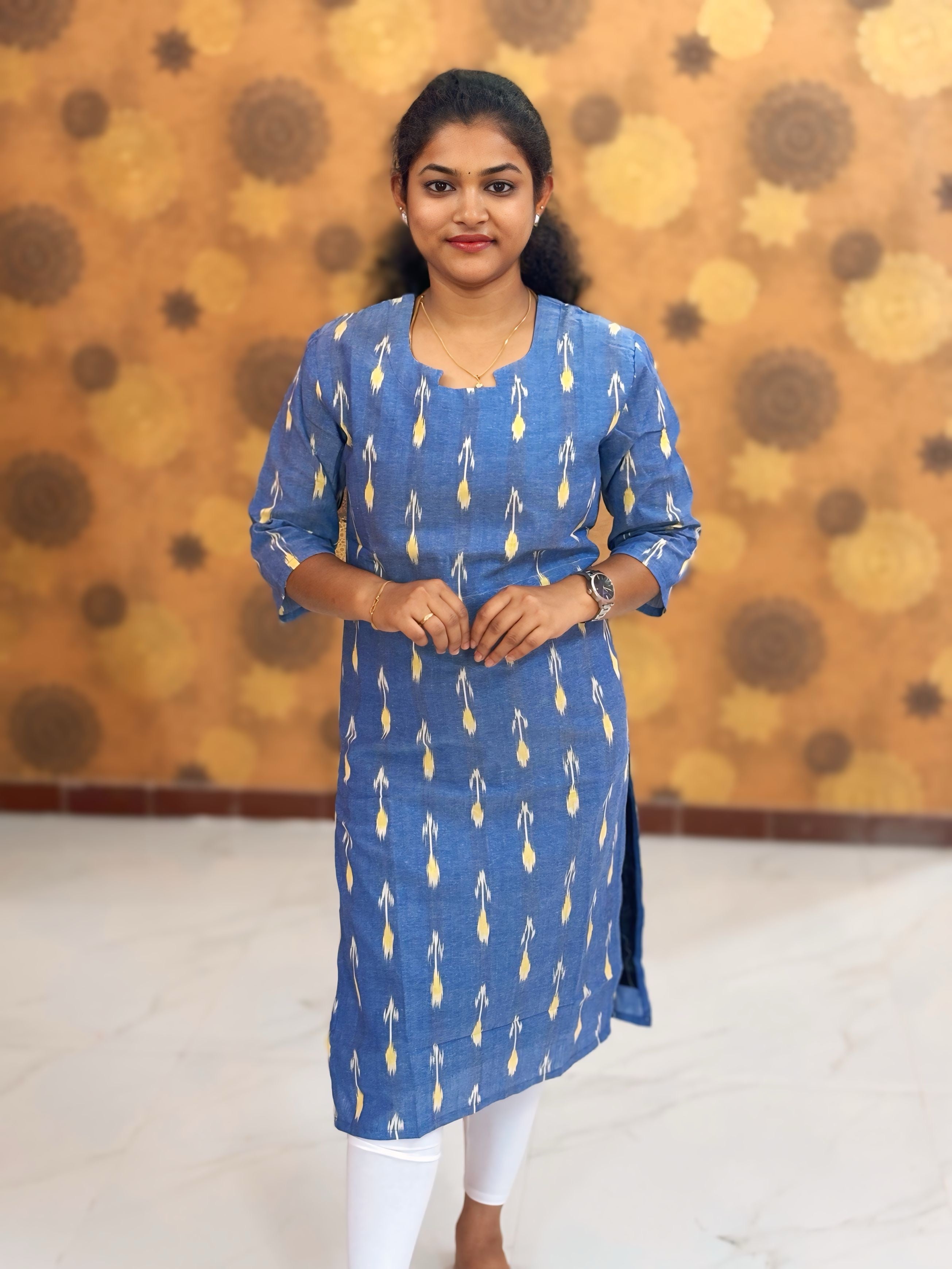 Handloom Ikkat Cotton with Lining - HIK 0004