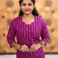 Handloom Ikkat Cotton with Lining - HIK 0002