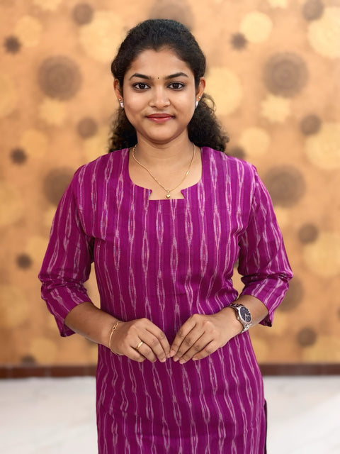 Handloom Ikkat Cotton with Lining - HIK 0002