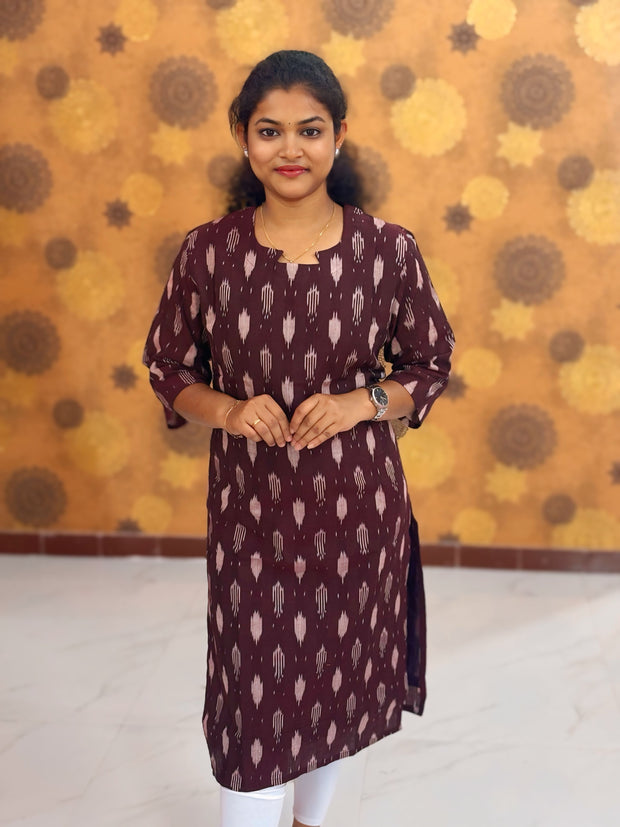 Handloom Ikkat Cotton with Lining - HIK 0001