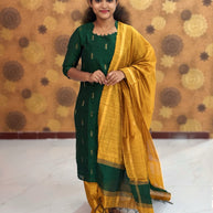 Premium Raw Silk Salwar Set with Lining & Silk Dupatta - RSK 1128