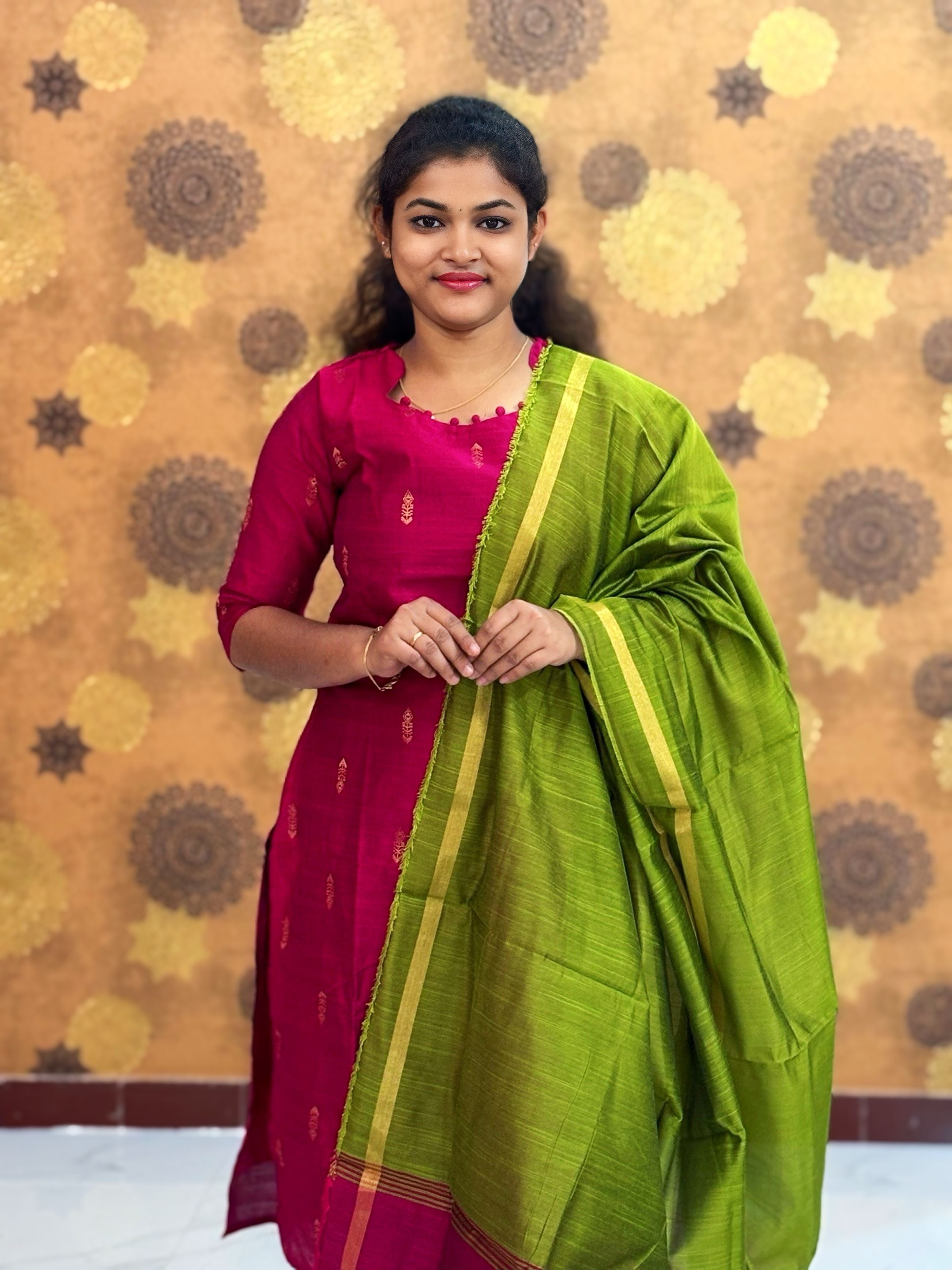 Premium Raw Silk Salwar Set with Lining & Silk Dupatta - RSK 1132