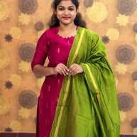 Premium Raw Silk Salwar Set with Lining & Silk Dupatta - RSK 1132