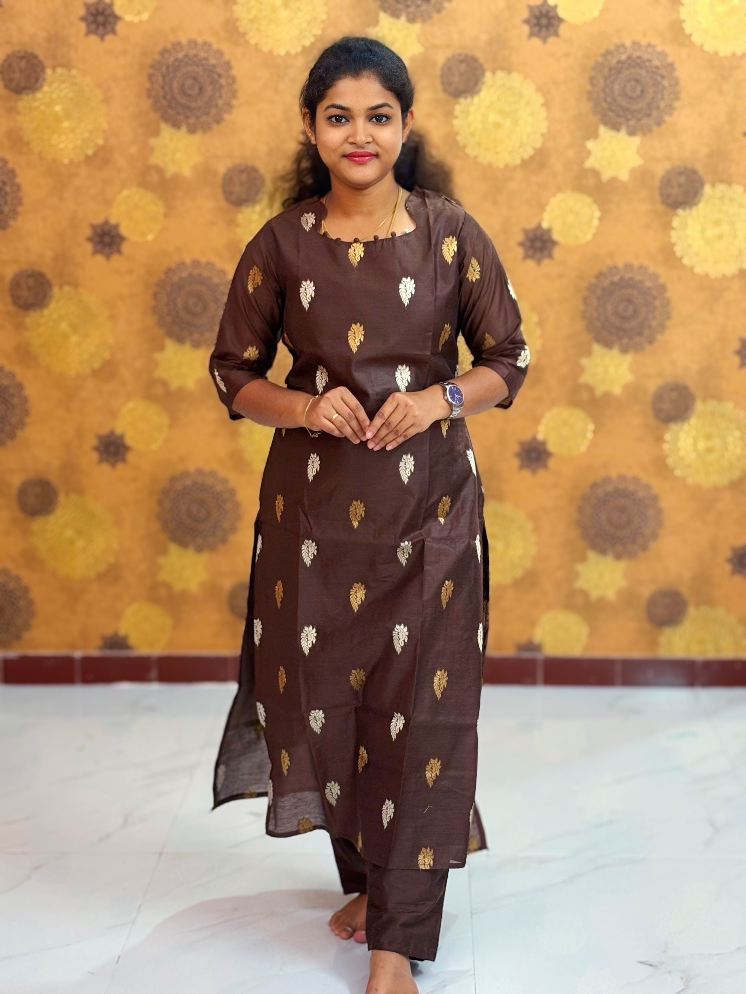 Banarasi Silk Salwar Set with Lining & Silk Dupatta - BSK 1133