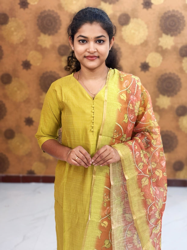 Vatican Silk Top & Kalamkari Dupatta - VAK 1147