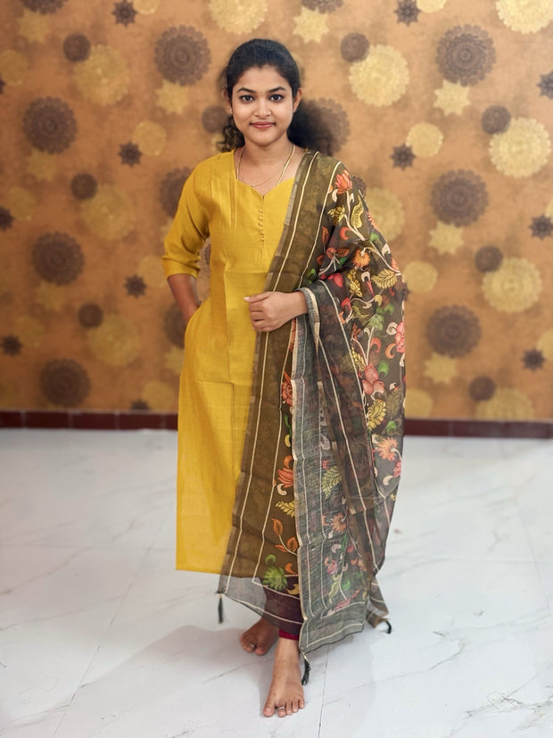 Vatican Silk Top & Kalamkari Dupatta - VAK 1148