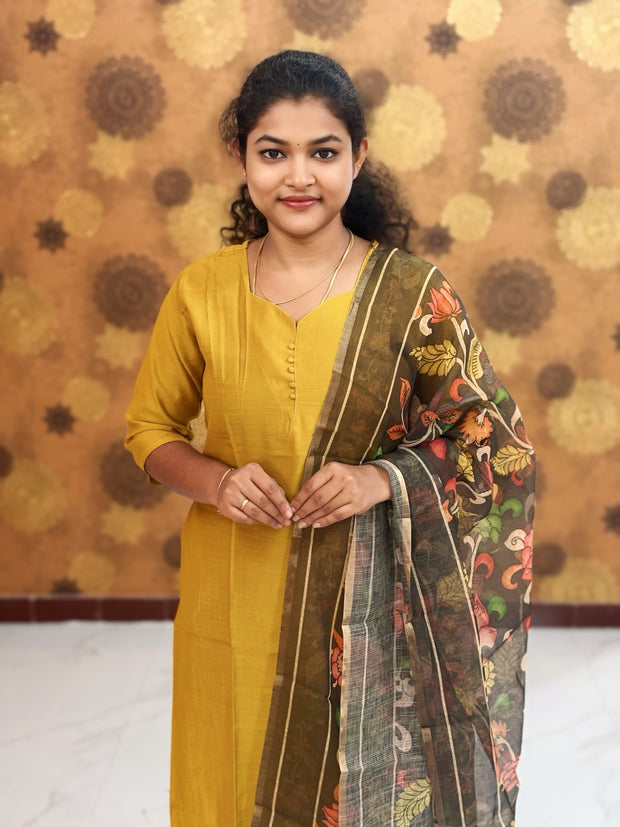 Vatican Silk Top & Kalamkari Dupatta - VAK 1148