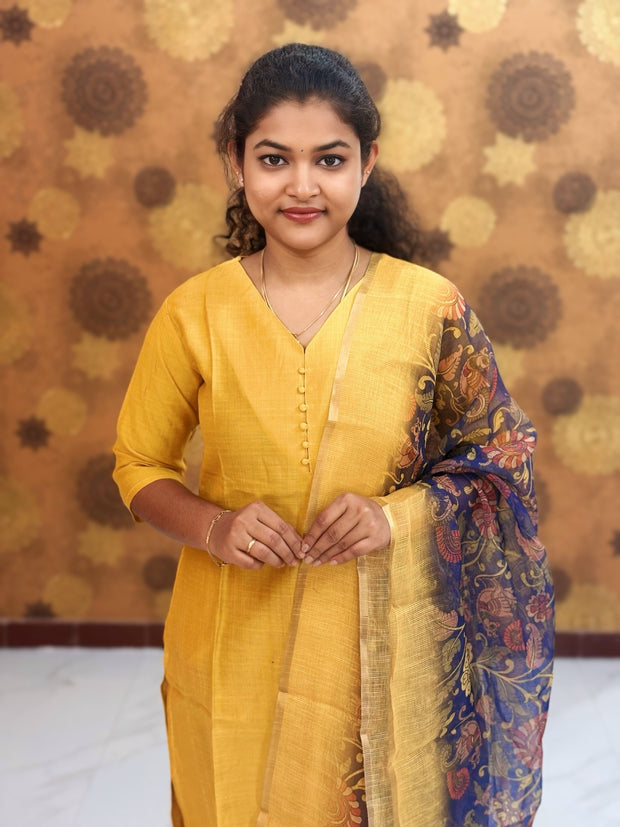 Vatican Silk Top & Kalamkari Dupatta - VAK 1149