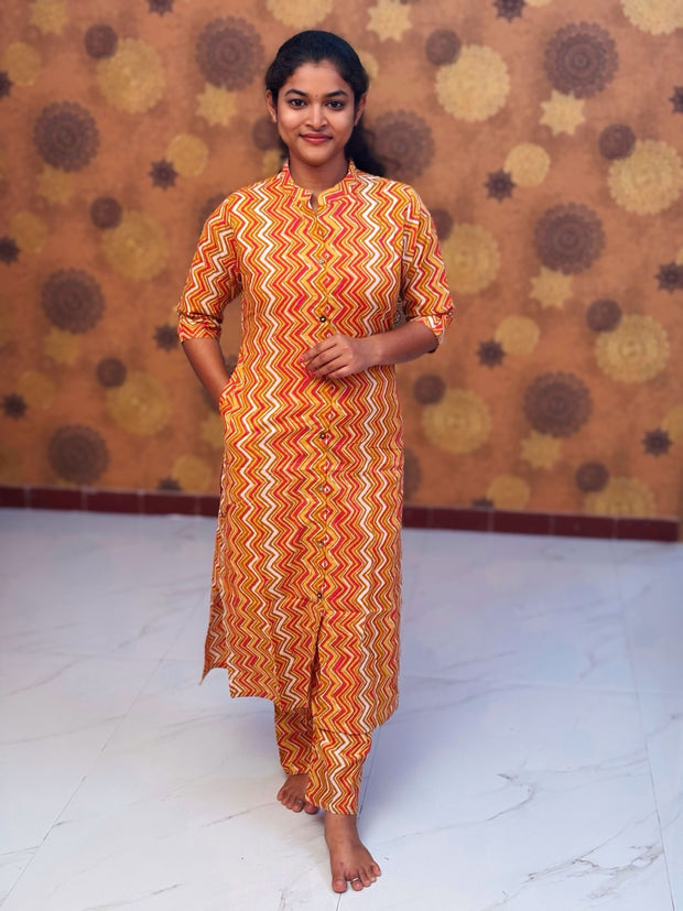 Pure Cotton Co ord set with Pocket - COS 1134