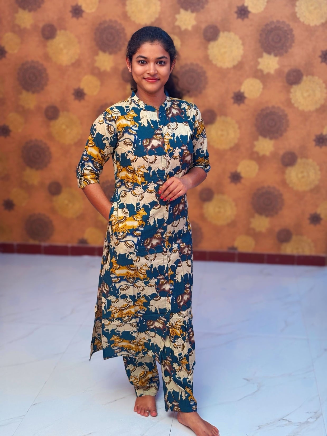 Pure Cotton Co ord set with Pocket - COS 1135