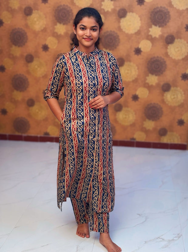 Pure Cotton Co ord set with Pocket - COS 1136