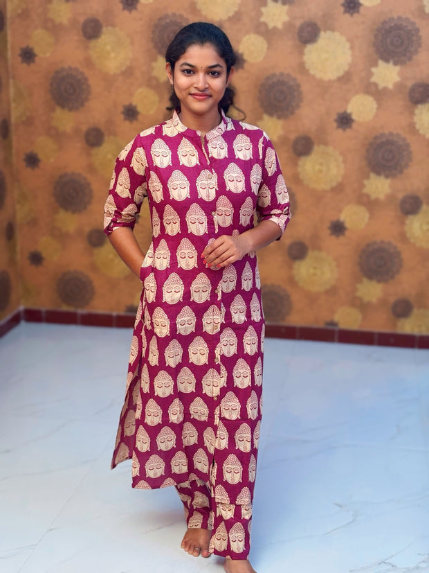 Pure Cotton Co ord set with Pocket - COS 1137