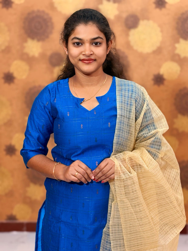 Premium Raw Silk Salwar Set with Lining & Silk Dupatta - RSK 1138