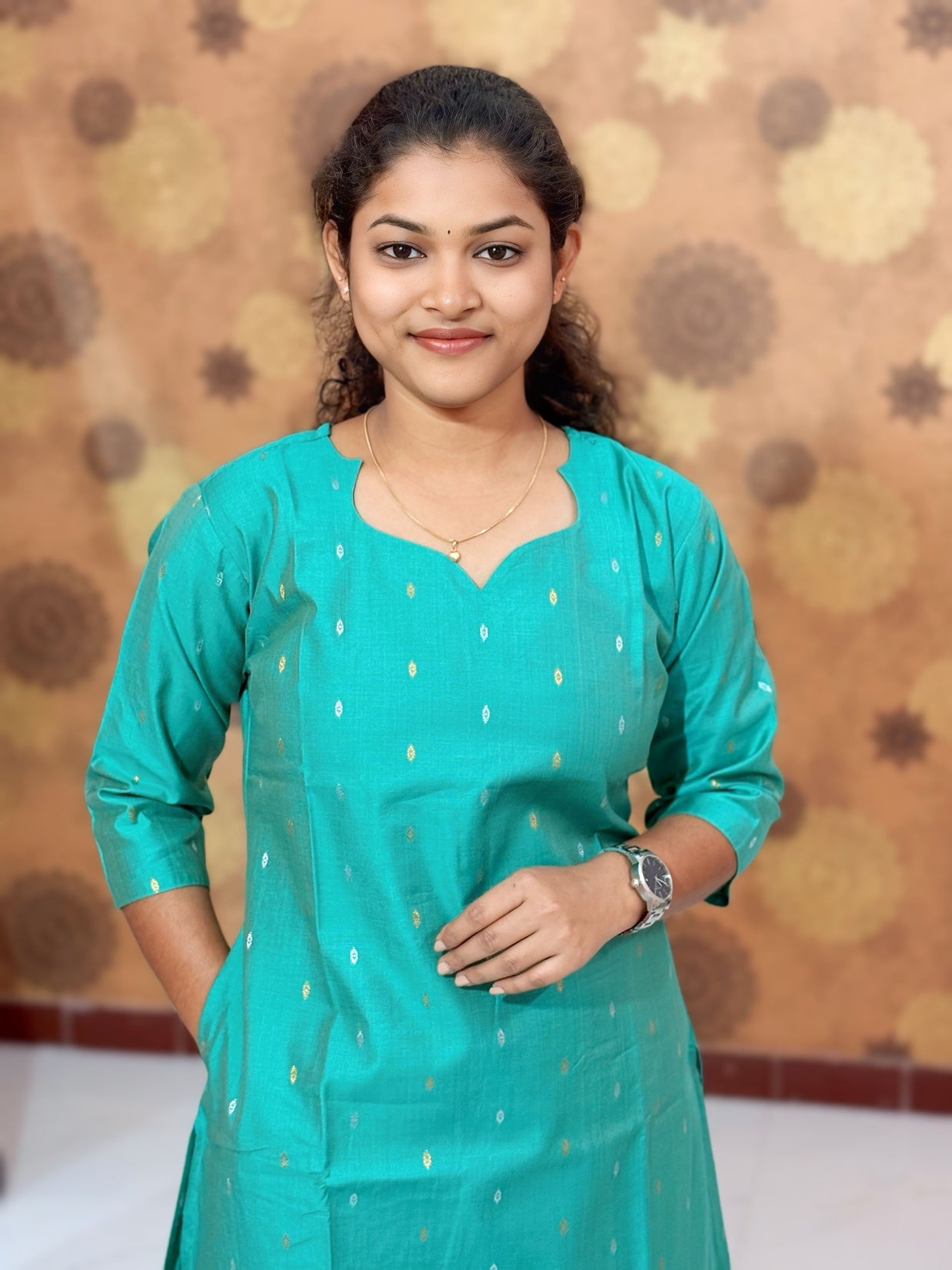 Premium Butter Silk Salwar Set with Lining & Kalamkari Dupatta - PCR 1152