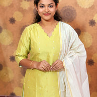 Premium Butter Silk Salwar Set with Lining & Silk Dupatta - PCR 1149